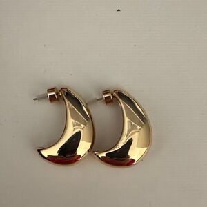Gold half moon earrings